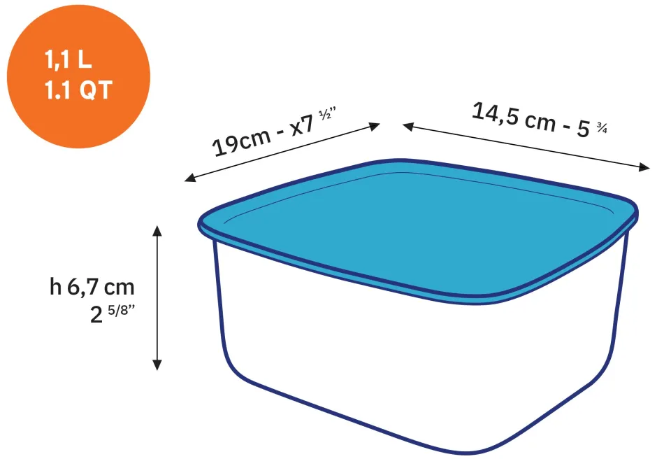Duralex Kits|Professionnels De La Restauration>Freshbox - 3 boites de conservation rectangulaires multi-tailles