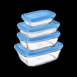 Duralex Professionnels De La Restauration|Kits>Freshbox - 4 boîtes de conservation rectangulaires multi-tailles