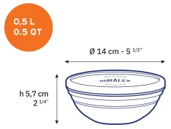Duralex Professionnels De La Restauration|Boîtes Rondes>Freshbox - Boite de conservation ronde couvercle bleu 50cl
