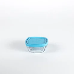 Duralex Boîtes Carrées>Freshbox - Boite de conservation carrée couvercle bleu 15cl