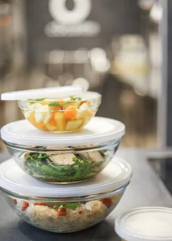 Duralex Professionnels De La Restauration|Boîtes Rondes>Freshbox - Boite de conservation ronde couvercle blanc 97cl