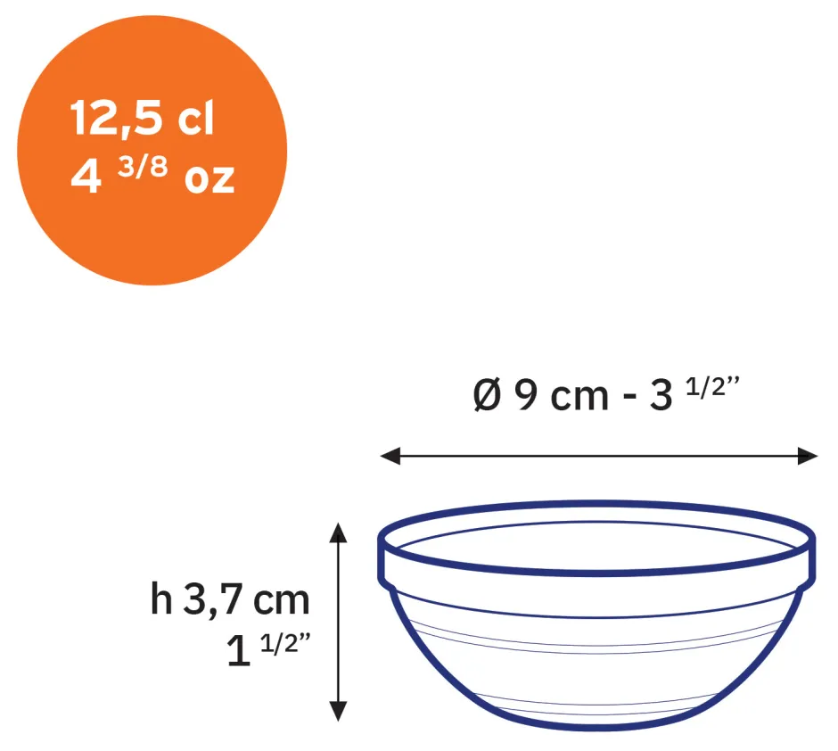Duralex Professionnels De La Restauration|Coupelles>Le Gigogne - Coupelle en verre transparent Empilable 12,5cl - 9cm