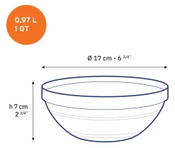 Duralex Professionnels De La Restauration|Saladiers>Le Gigogne - Saladier en verre Empilable 97cl - 17cm Vert