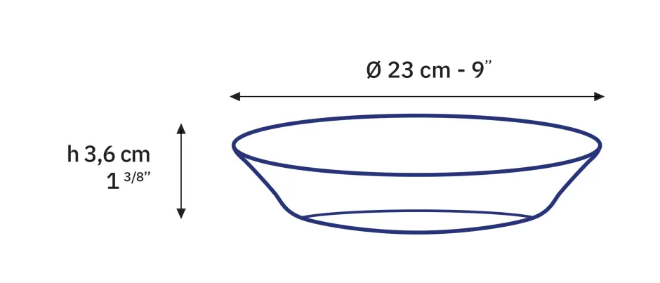 Duralex Professionnels De La Restauration|Assiettes>Lys - Assiettes creuses Sépia x6 - 23cm