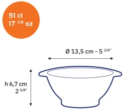 Duralex Bols>Lys - Bol en verre Sepia à oreilles 51cl