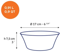 Duralex Professionnels De La Restauration|Saladiers>Lys - Saladier en verre - Sépia - 17cm - 91cl