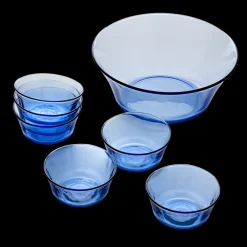 Duralex Kits|Saladiers>Lys - Saladier (2.2L) et petites coupelles de service (25cl) / Marine