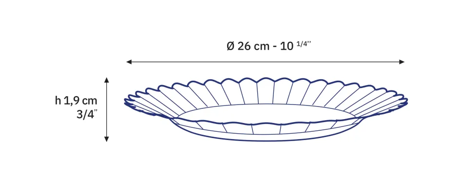 Duralex Professionnels De La Restauration|Assiettes>Picardie - Assiettes x6 - 26cm - Vermeil