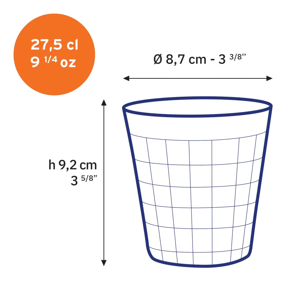Duralex Professionnels De La Restauration|Verres À Eau>Prisme - Verre Transparent 27,5cl