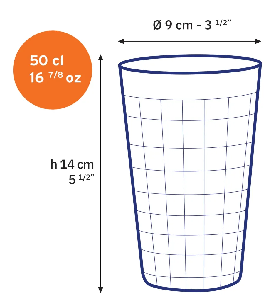 Duralex Professionnels De La Restauration|Verres À Bière>Prisme - Verre Transparent 50cl
