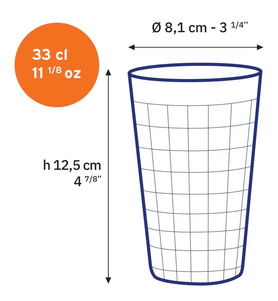 Duralex Professionnels De La Restauration|Verres À Bière>Prisme - Verre Transparent 33cl