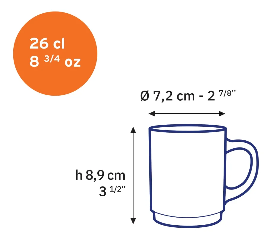 Duralex Professionnels De La Restauration|Mugs>Versailles - Mug en verre Vert 26 cl